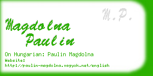 magdolna paulin business card